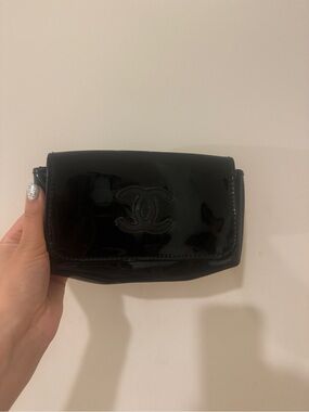 Chanel Black Patent Clutch